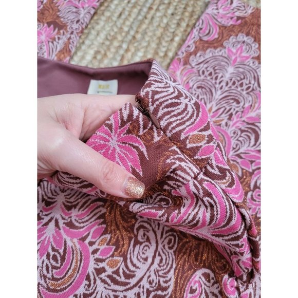 Anthropologie Pink and Brown Patterned Pants - Picture 5 of 11